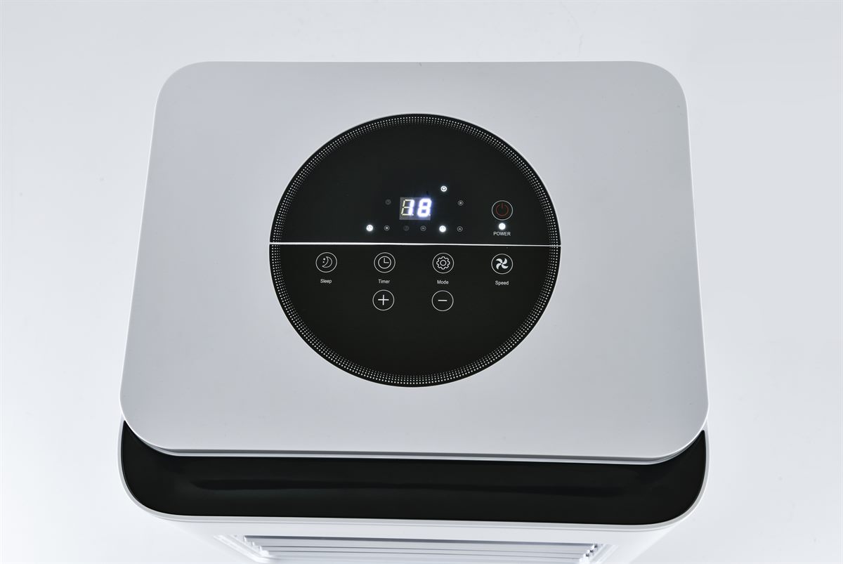 Portable air conditioner control panel detail
